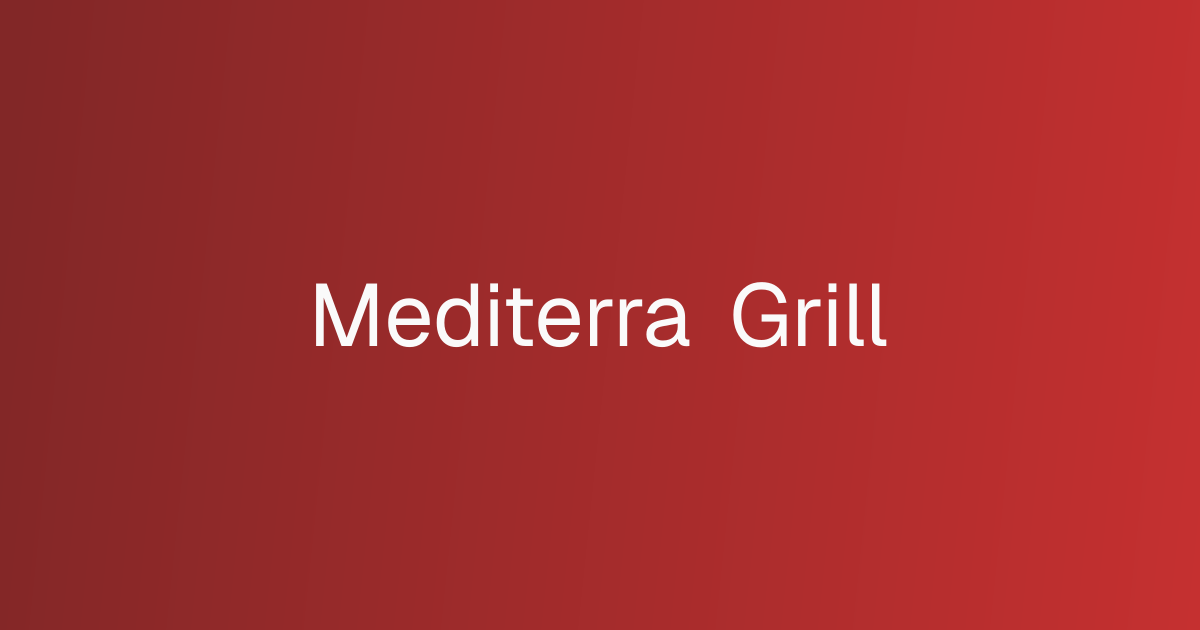 Mediterra Grill cover